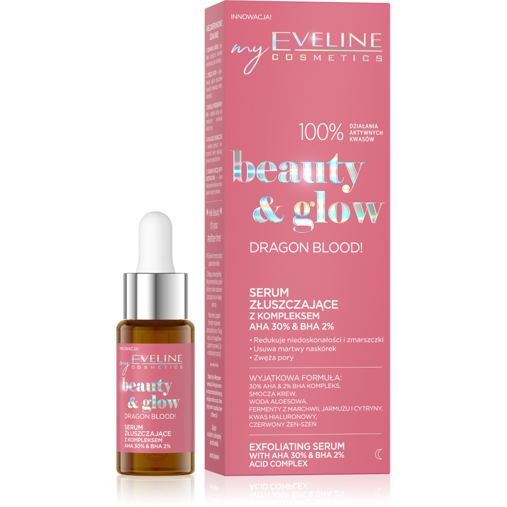 BHA Serum Cosmetics Glow Face Serum | Care Serum AHA 30% - Care | & - 2% - Eveline Beauty | Exfoliating